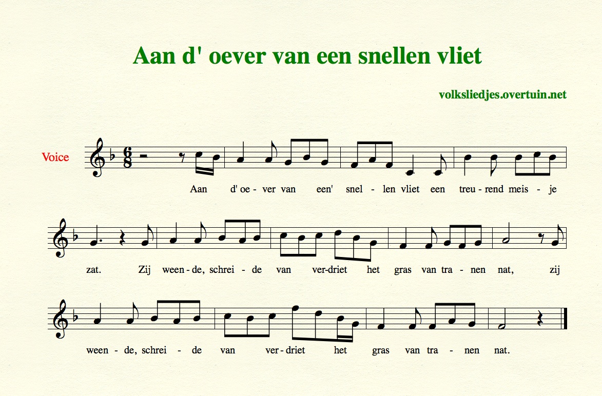 Volksliedjes A / muziek nederlands volksliedje oudhollandse nederlandse