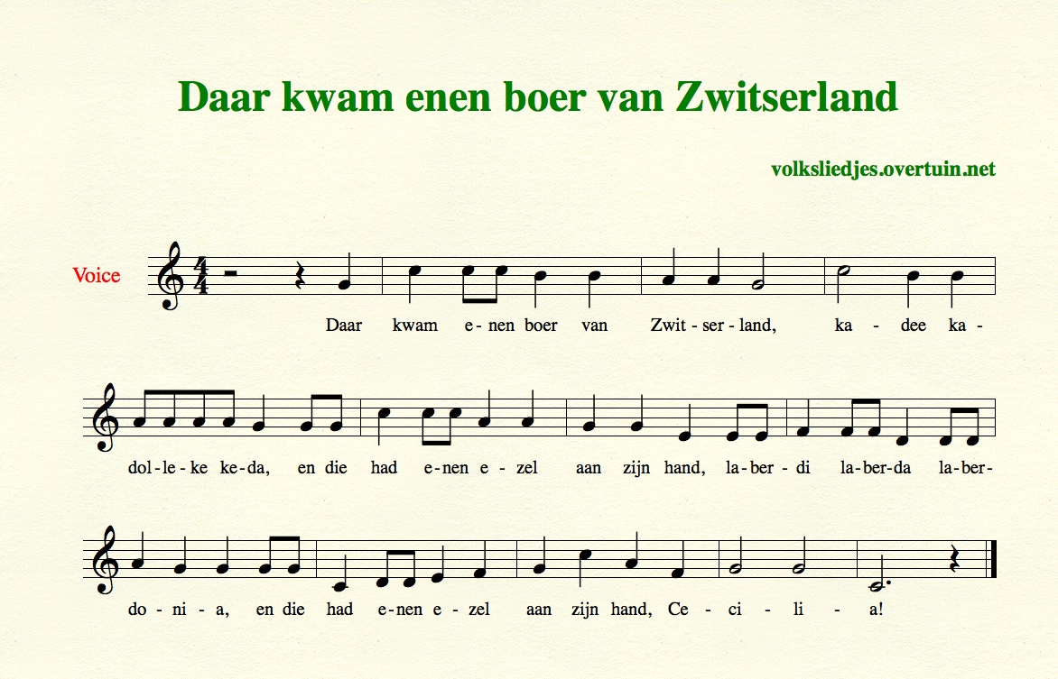Volksliedjes D / nederlandse liedjes, oude liedjes nederlands
