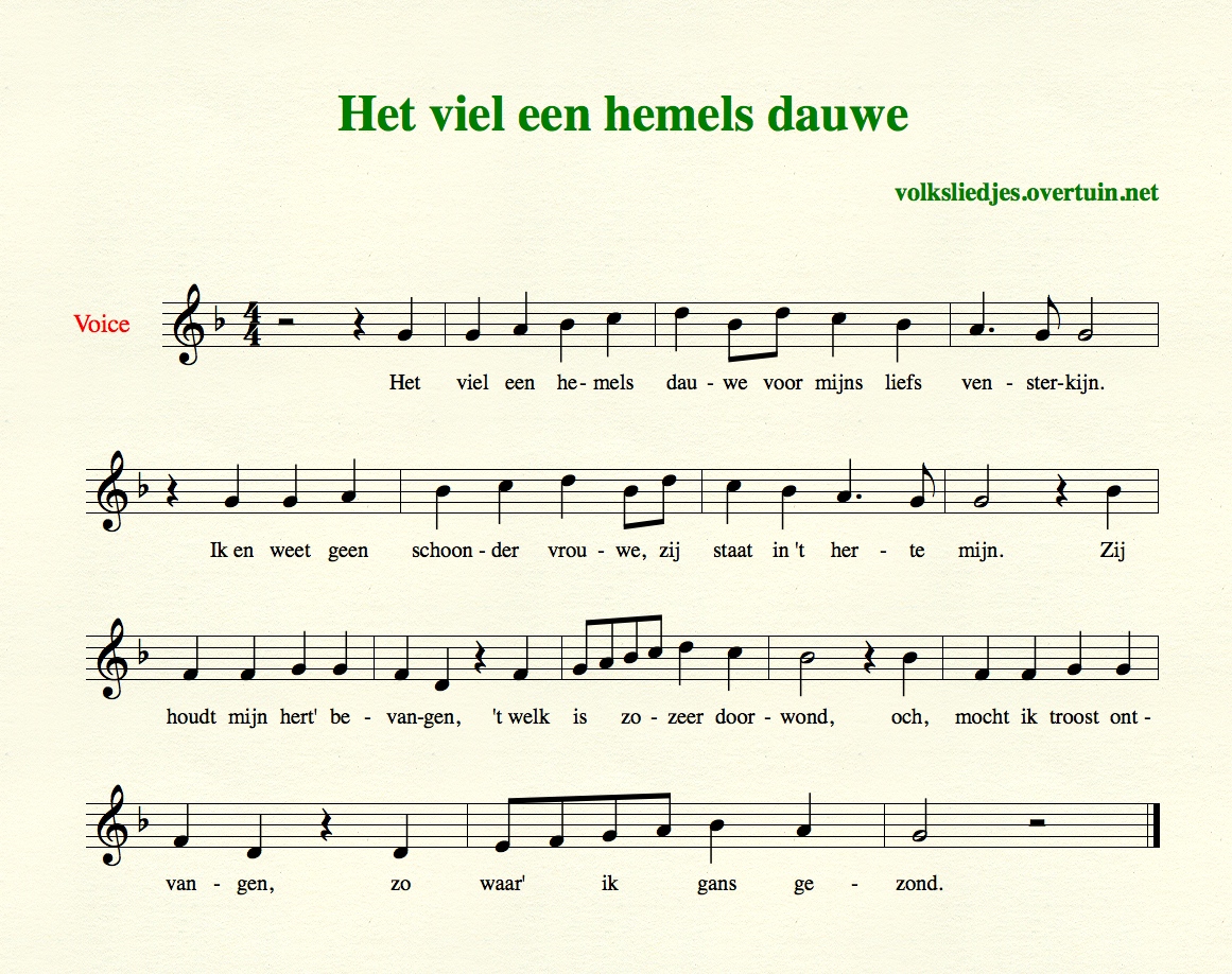 Volksliedjes V / lied volkslied liedje nederlands volksliedje